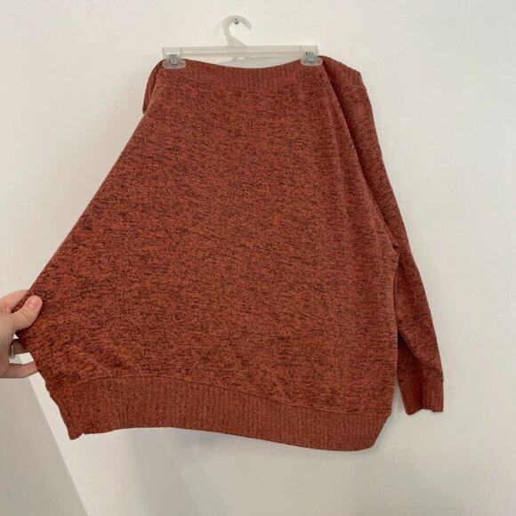 TORRID 4 Plus Size Off Shoulder Super Soft Plush Rib Trim Sweatshirt Coral ish - Picture 16 of 16